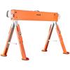 Saw Horses, 2 Pack Folding Work Horses, 816.5 Kg Load Capacity Sawhorse with Heavy Duty Legs, Adjustable Height Saw Horse with Non-Slip Foot Pads, for