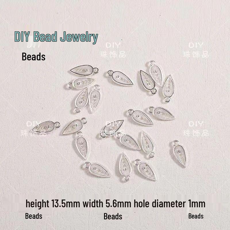 Starlight Moon Bell Pendant Tassel Jewelry DIY Materials - Silver Necklace/Bracelet Beading Accessories
