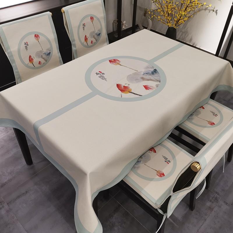 Față de masă modernă, simplă, floare de prun, decorare pentru petreceri de vacanță, husă de masă lavabilă pentru decorare, decor bucătărie, sufragerie