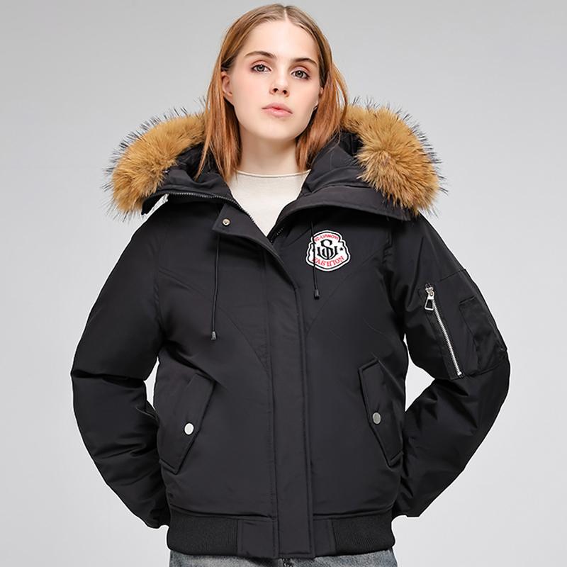 Fashion Women's Winter Jackets Hooded Faux Fur Collar Casual Parka Female Long Sleeve Warm Coat