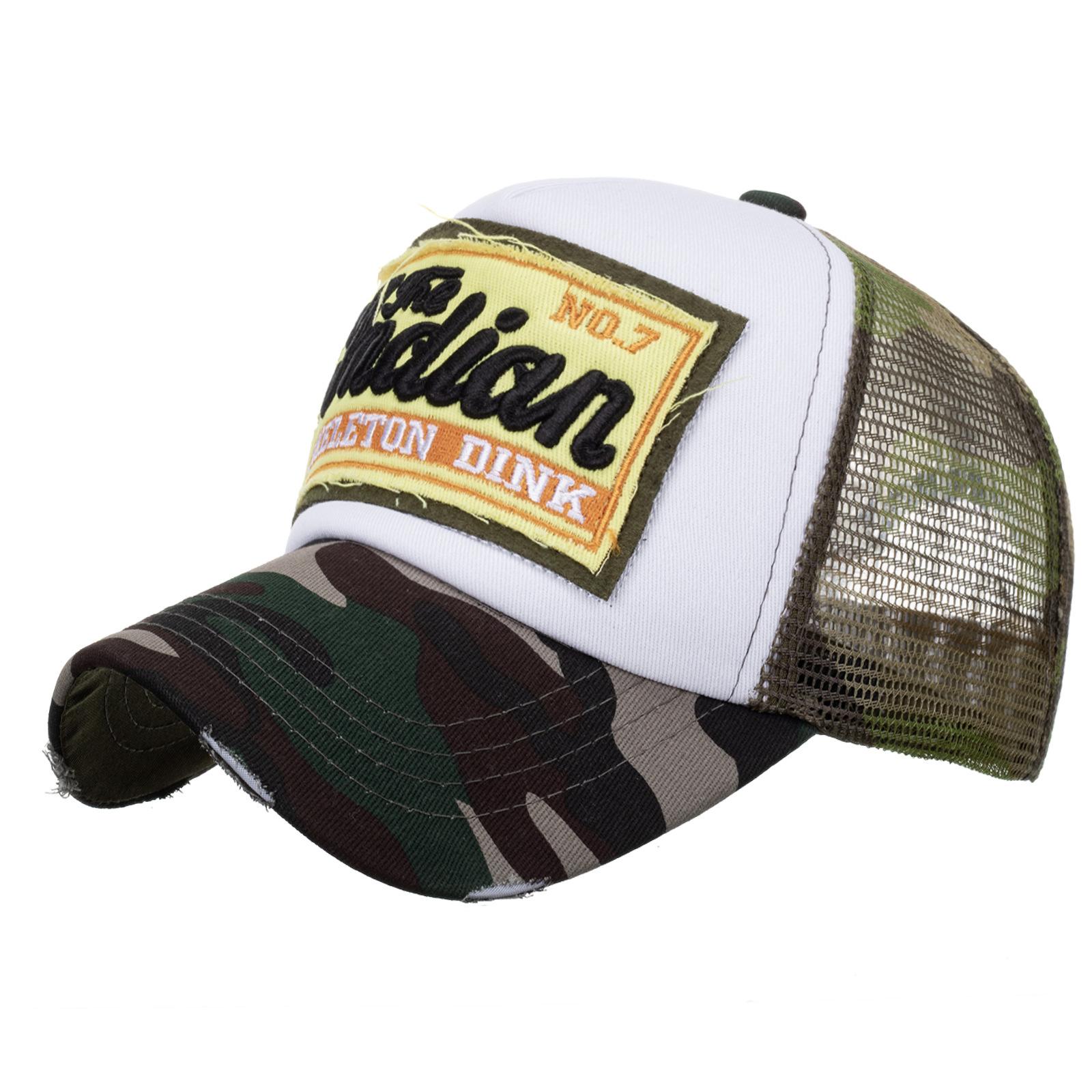 

Весенне-летний новый продукт из стираного хлопка с вышитыми буквами, сетчатая кепка, бейсболка, кепка, кепка от солнца камуфляжный