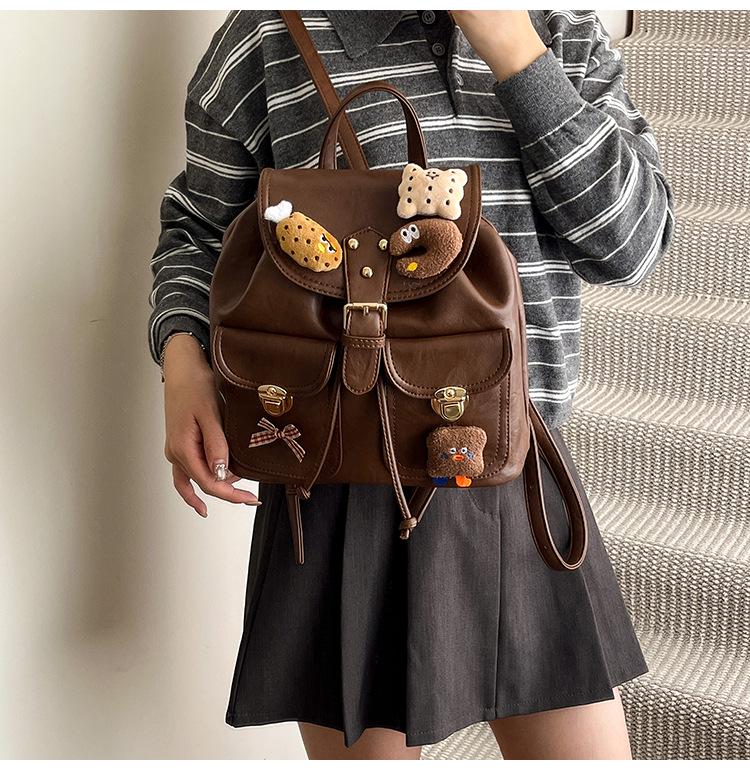 Cute Versatile Retro Leopard Print Backpack - Lightweight Women's Travel & Commute Bag