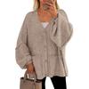 Sweaters For Women Button Long Sleeve Knit Sweater Coats With Pockets