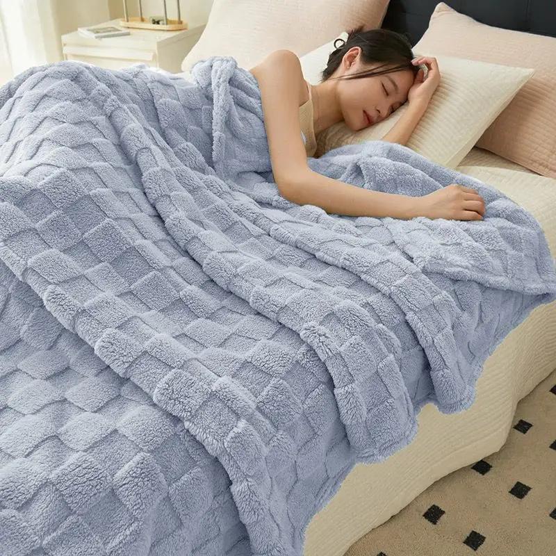 Flanell Korallenfleece Decke Weiche Überwürfe Decken für Sofa Bett Plüsch Taffeta Fleece Weich Dicke Bettdecken