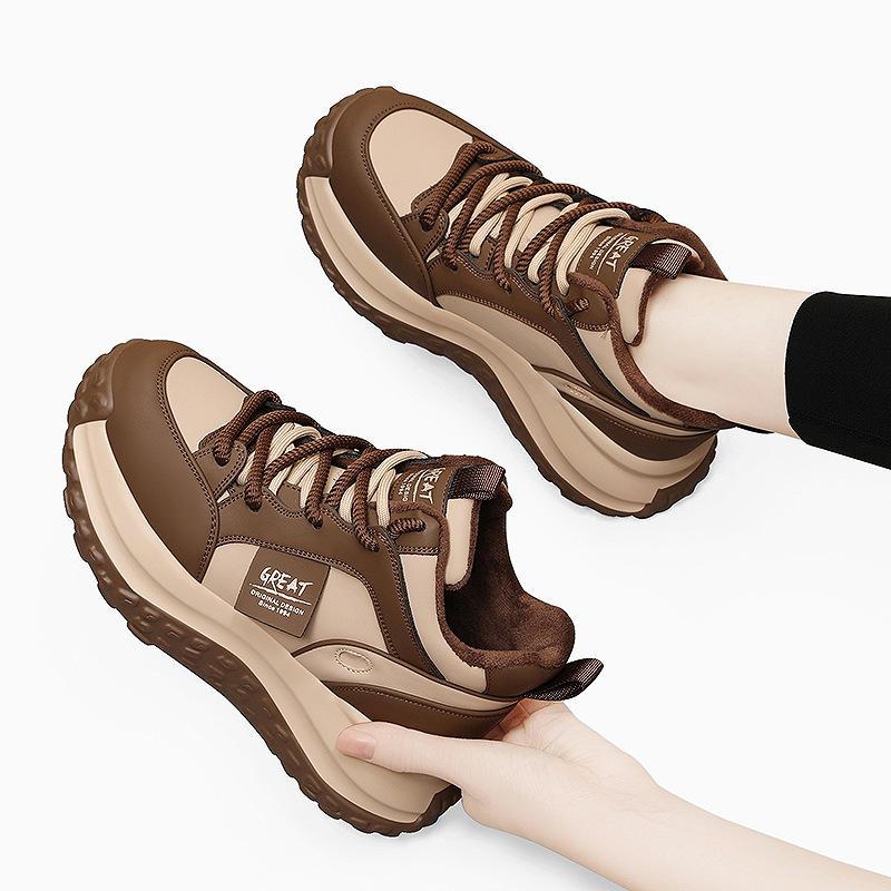 Dad shoes women's spring and autumn new thick-soled heightening sports running shoes high-top shoes ins large size heightening and slimming