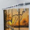 3D Water Heart Shower Curtain | Romantic Sunset Bathroom Decor