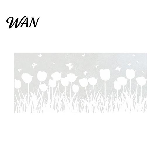 Privacy Window Film Frosted Flower Static Glass Sticker Floral Plants Decorative Cling Decal Waterproof UV Sun Blocking Cover for Home Office Kitchen