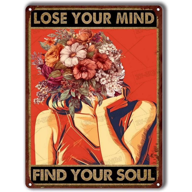 Metal Tin Signs Be Kind To Your Mind Wall Posters Plaque Sign Vintage Iron Painting Decoration for Home Cafe Bathroom Club Ba