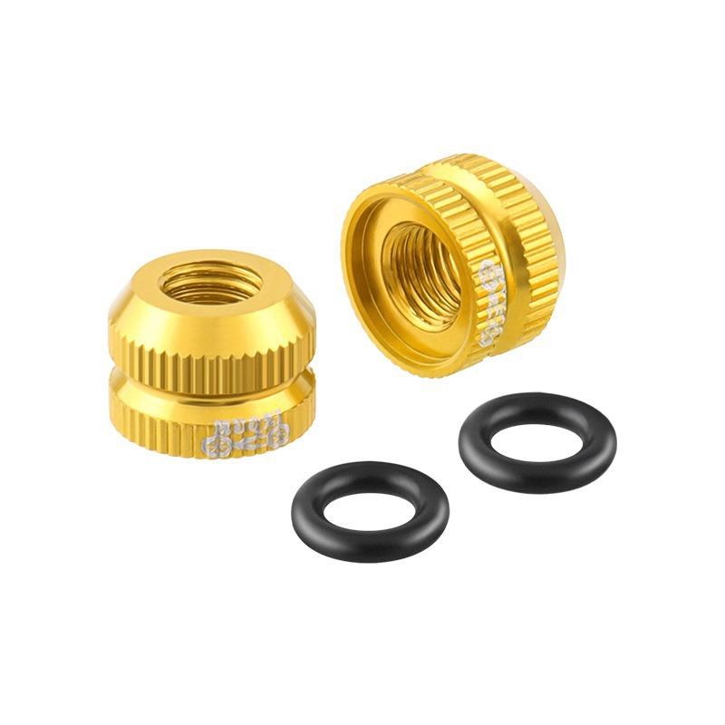 

1Pair Tire Valve Nut Road Bike Tubeless Rim Ultralight Aluminium Alloy Presta Valve Protection Screw Valve Fixed Washer золотой