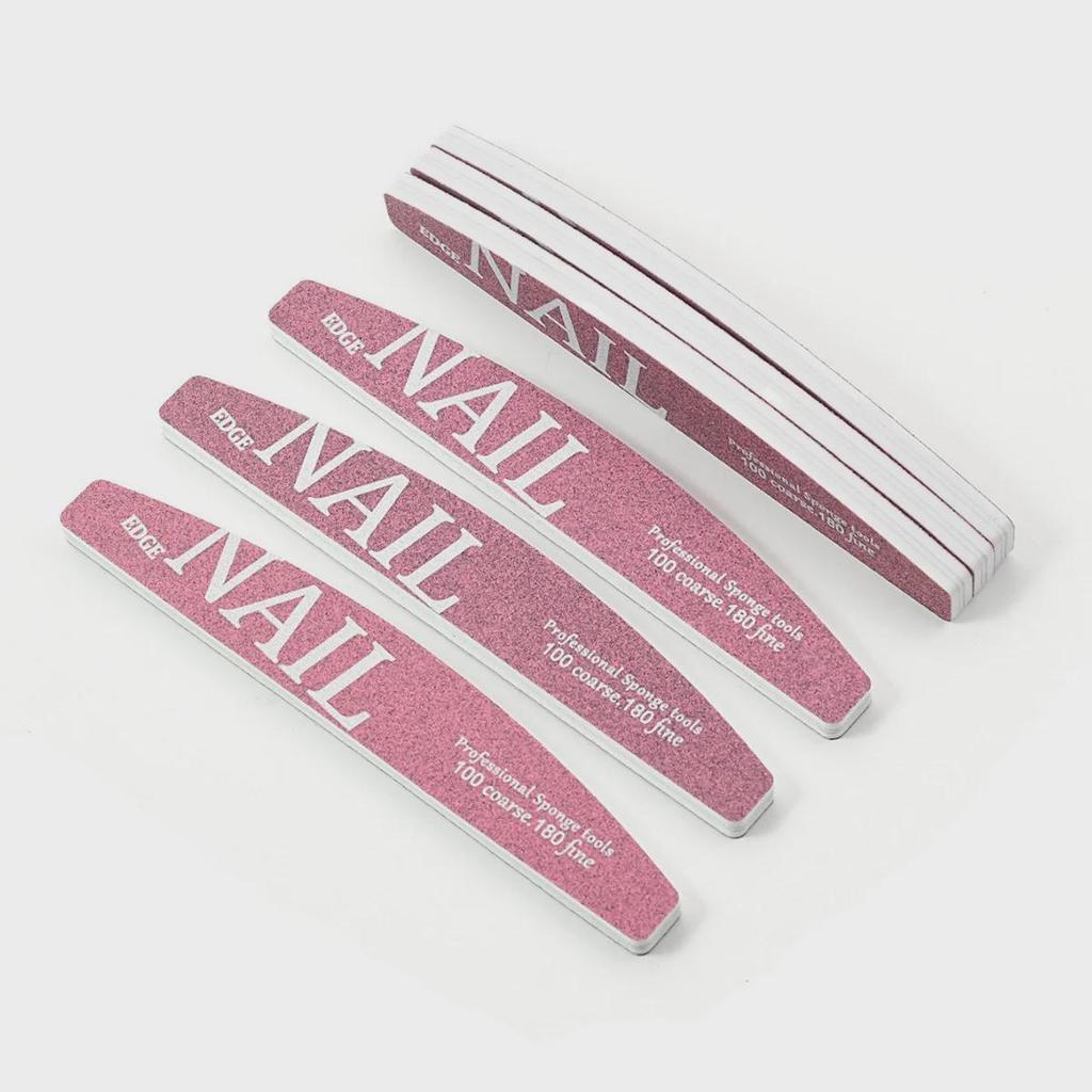 Double-Sided Nail File: Professional Manicure Sponge for Polishing and Grinding.