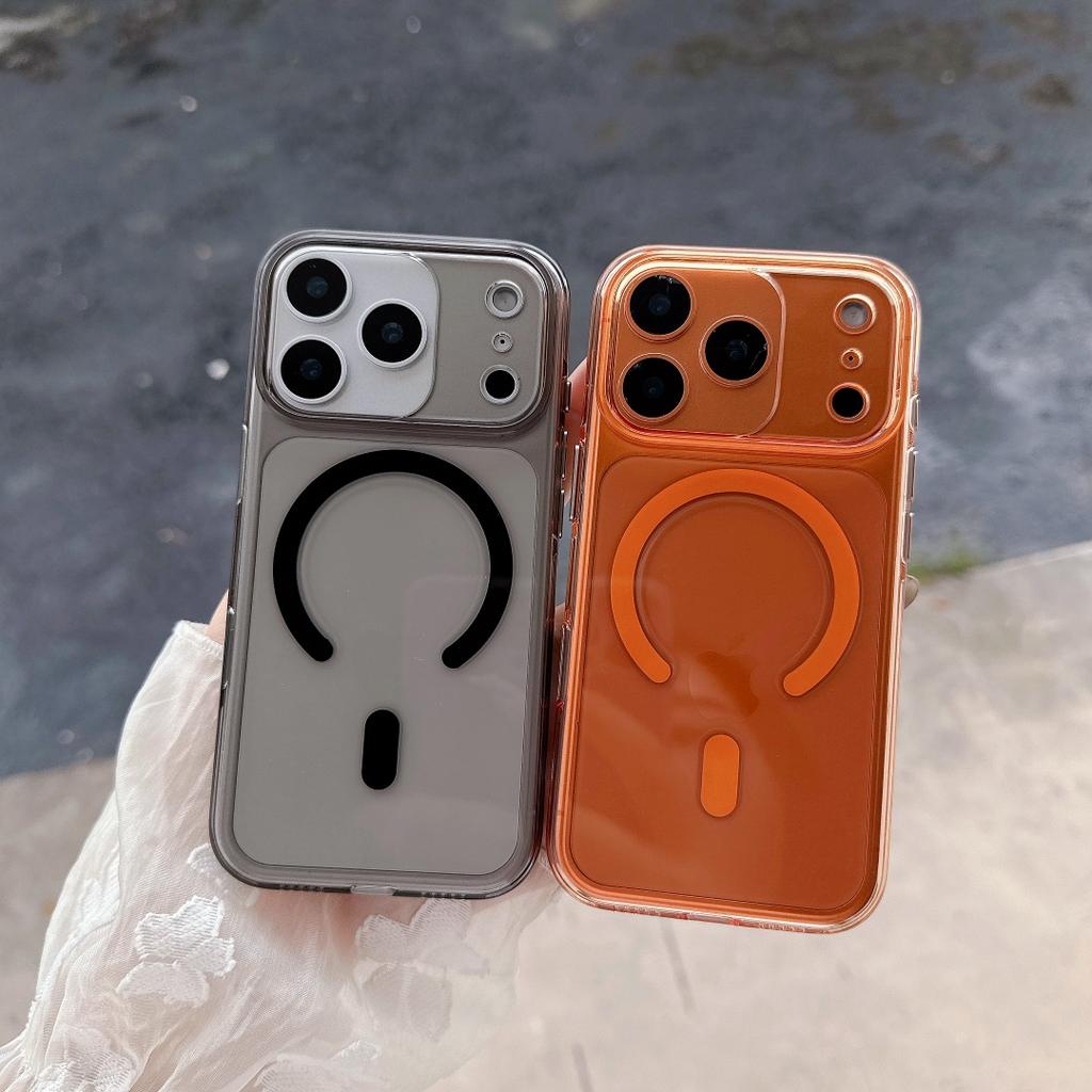 Luxuriöse transparente magnetische Handyhülle für iPhone 17pro 17 16 15 Pro Max Für Magsafe kabelloses Laden Stoßfeste PC-Hülle für 17 Promax