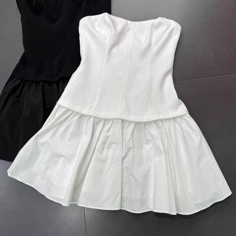 Export Single @ STR Ballet Style French Tube Top Mini Little Short Dress Summer New Arrival Simple Commute Classy Little Short Dress