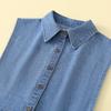 Versatile Women’s Washable Denim Dickey Faux Collar for Sweater