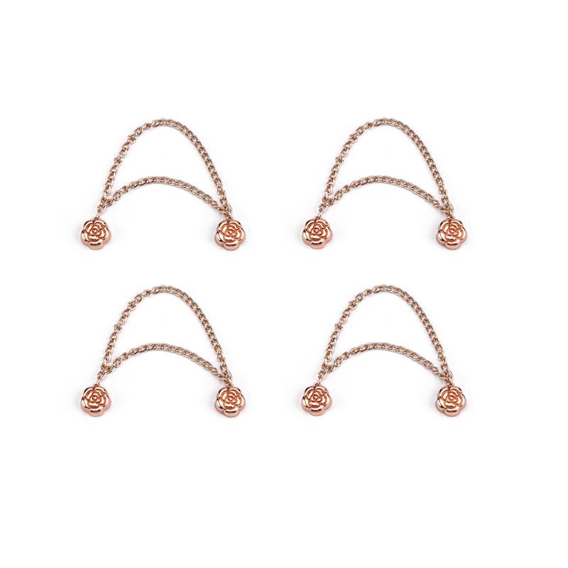 2/4Pcs Magnetic Clothing Clips Detachable Nail Free Chain Clips Seam Free Leg Fixing Closure Buckle Length Shortening Tool