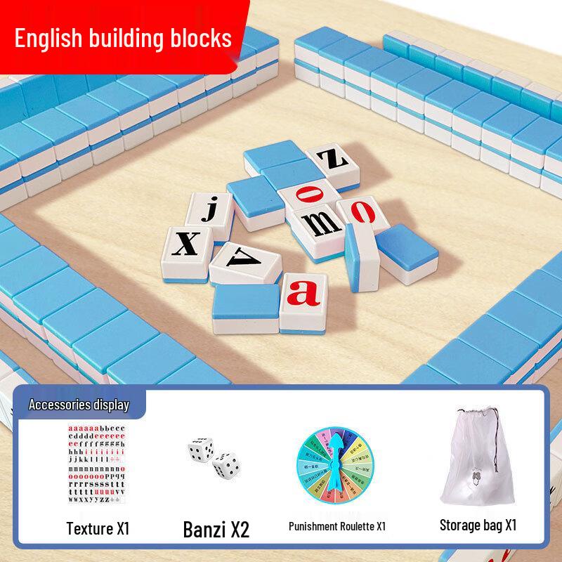 Kids  English Mahjong Educational Board Game