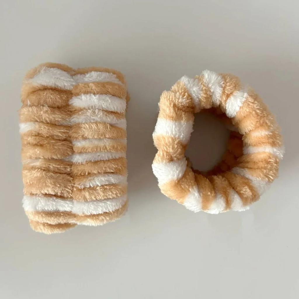 3 szt./zestaw Urocza opaska na głowę z kocimi uszkami i lampartowym nadrukiem, pluszowa, dla kobiet, dziewcząt, do spa, mycia twarzy i makijażu, elastyczna opaska na nadgarstek