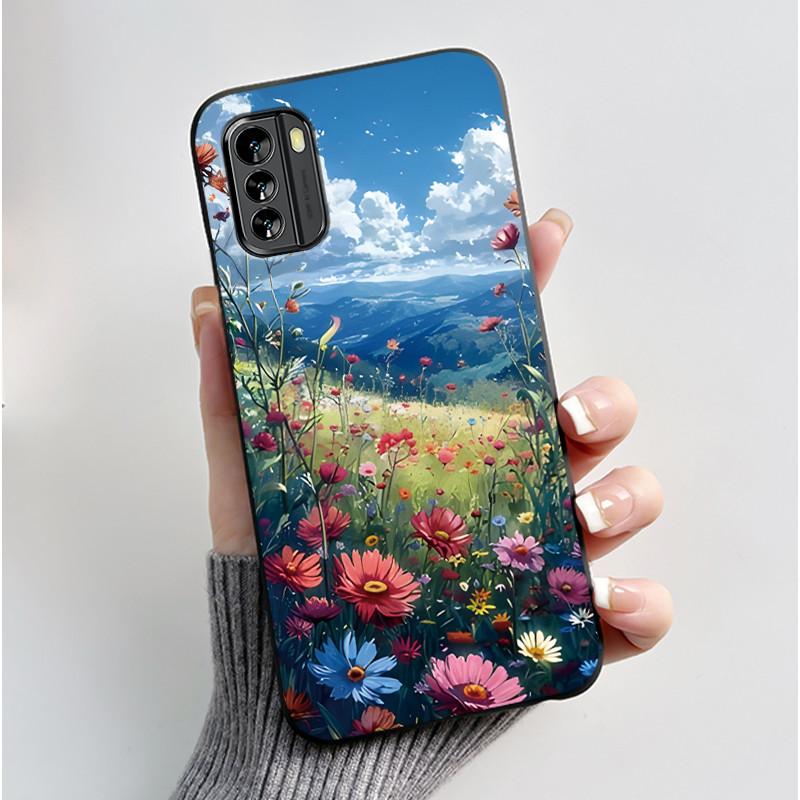 Popular Cartoon Black Case For Nokia G60 5G Cute Puppy Flying In The Sky Pattern Shell For Nokia G100 Anti-scratch Soft Casing