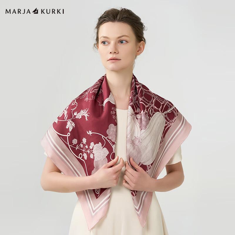 MARJA KURKI Fruits Abundant Mulberry Silk Large Square Scarf