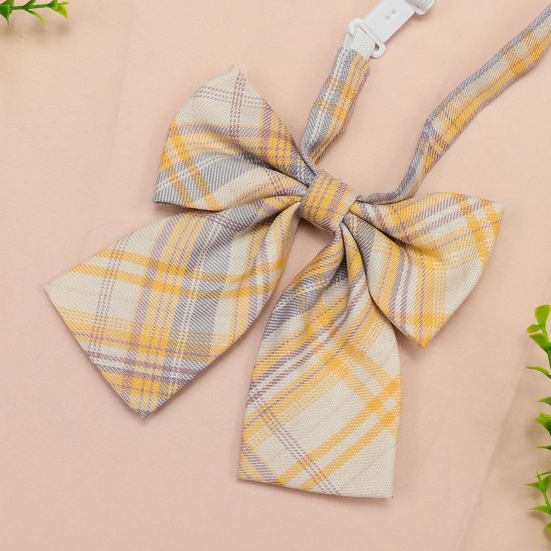 Японская клетка Клетка Галстук-бабочка Jk Воротник Женская Фото на выпускной Колледжный стиль Рубашка Корейская версия Бант Ins Матросский костюм