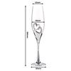 Crystal Inlaid Champagne Glasses 2pcs Gift Box with and Diamonds Creative Champagne Glasses with Diamonds