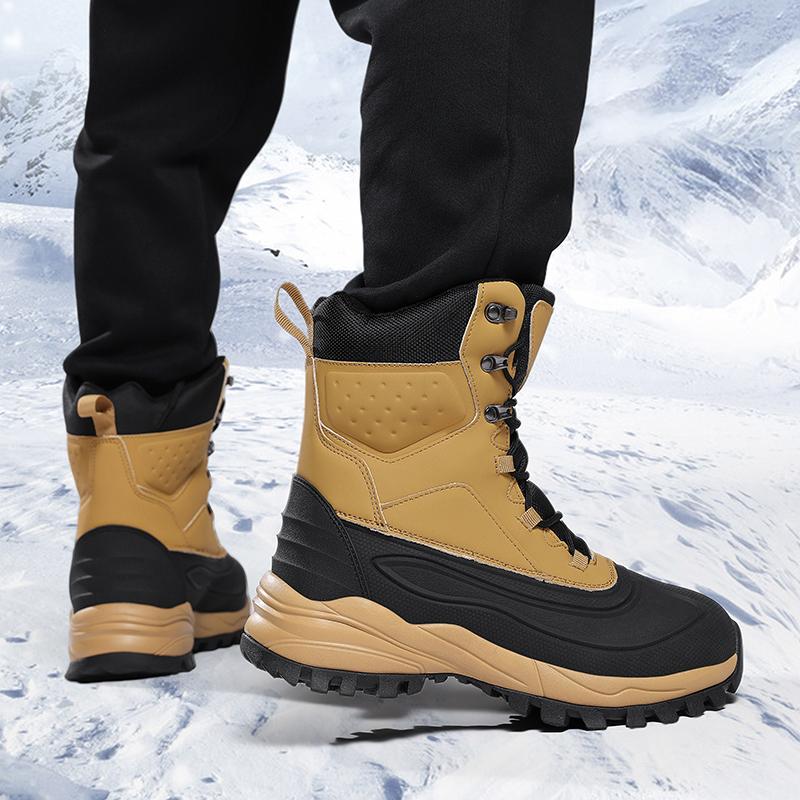 39-48 Winter Herren Übergröße Winter Plus Samt Verdickung Warme Schnee Baumwollschuhe Schneestiefel