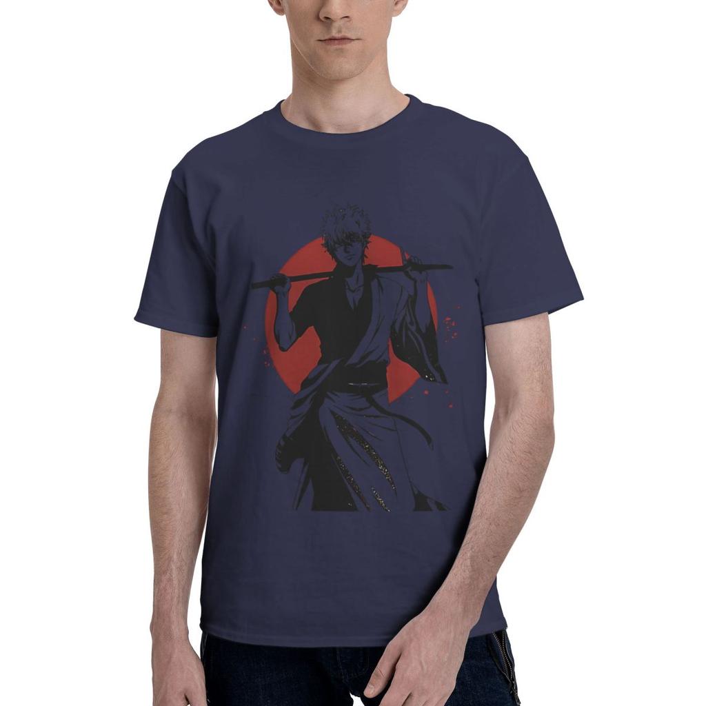 GINTAMA Vintage 100 Cotton Casual Breathable Confortable Tops Football Shirts 2025 Graphic Tee