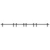 Sliding Door Hardware Set 400 cm Steel Black