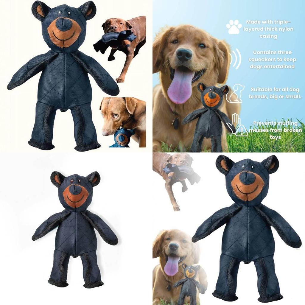 Giocattolo Masticabile a Forma di Orso Cane su Tela Resistente Giocattolo Masticabile per Animali Domestici per Cani Piccoli