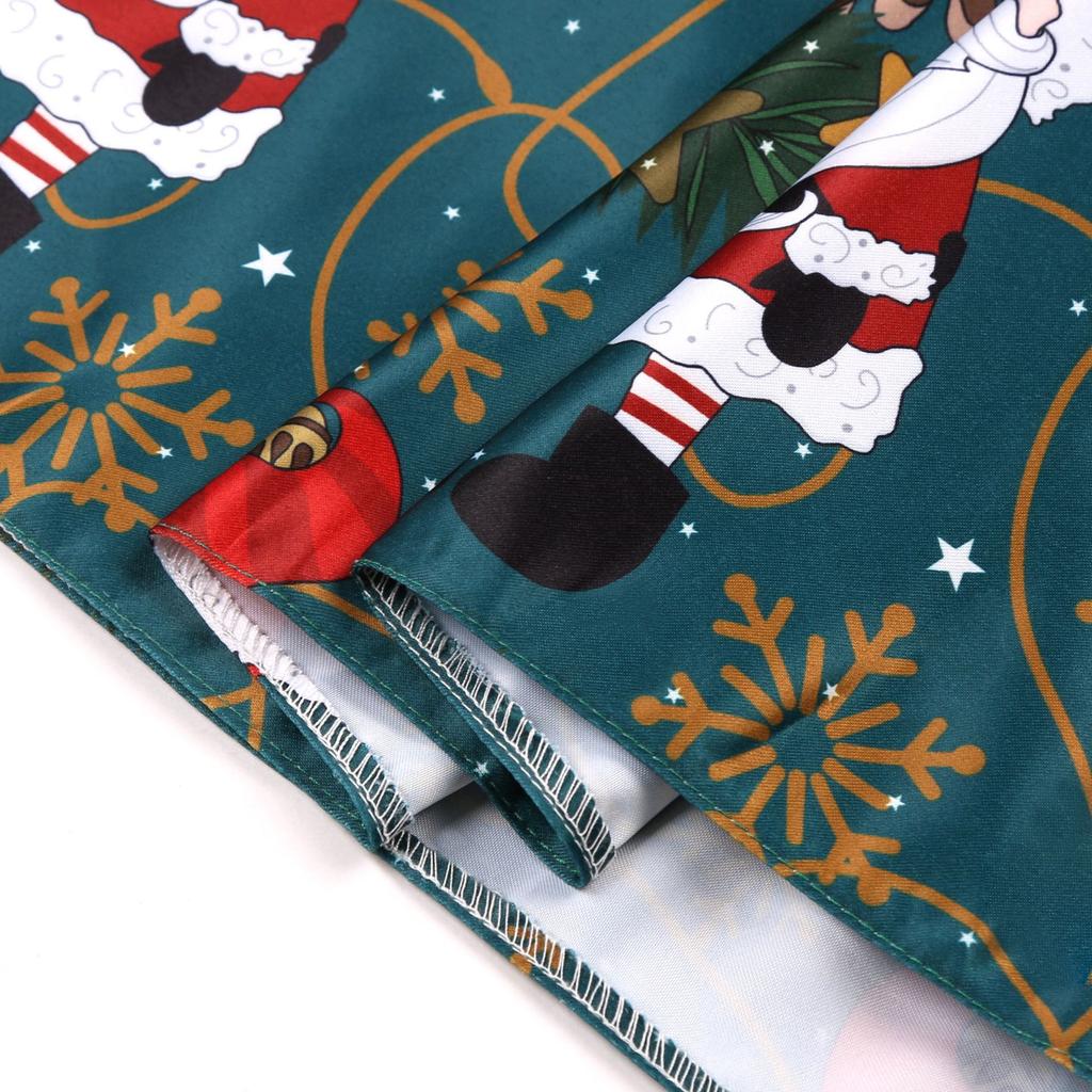 Children's Christmas Dress Cartoon Print Bow Dress Christmas Performance Sparkling Kids Birthday Dress Elegant Soft Party Dress Ball Gown for Girls