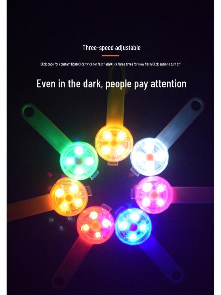 Luminous LED Silicone Dog Pendant: Anti-lost Fluorescent Flashing Charm Tag for Pets