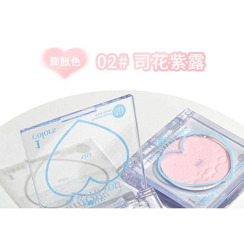 xixi - Peach Heart Monochrome Cheek Blusher - 1-3