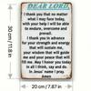 Vintage Prayer Metal Wall Art Plaque Dear Lord Religious Sign Home Decor