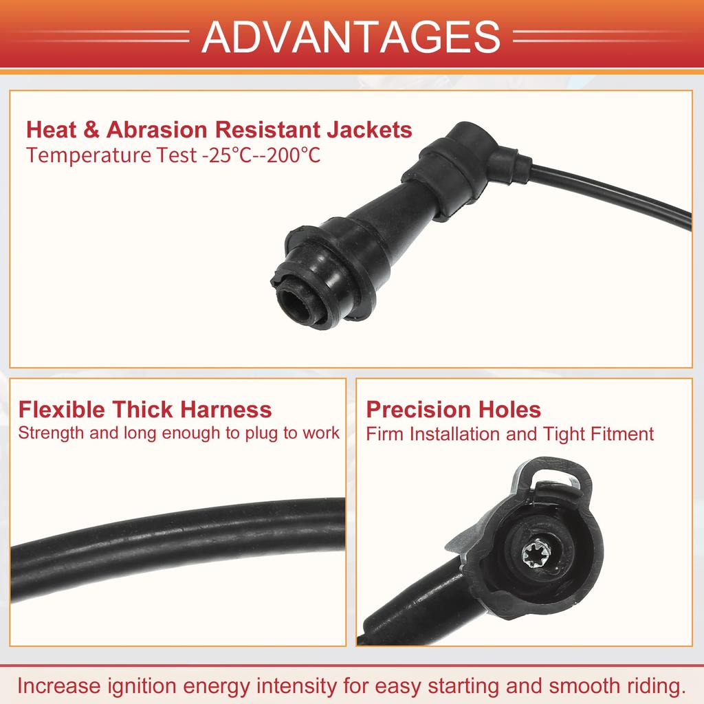 ACROPIX Cablagem de Bobina de Ignição de Vela de Ignição de Carro 5mm Compatível com Lexus