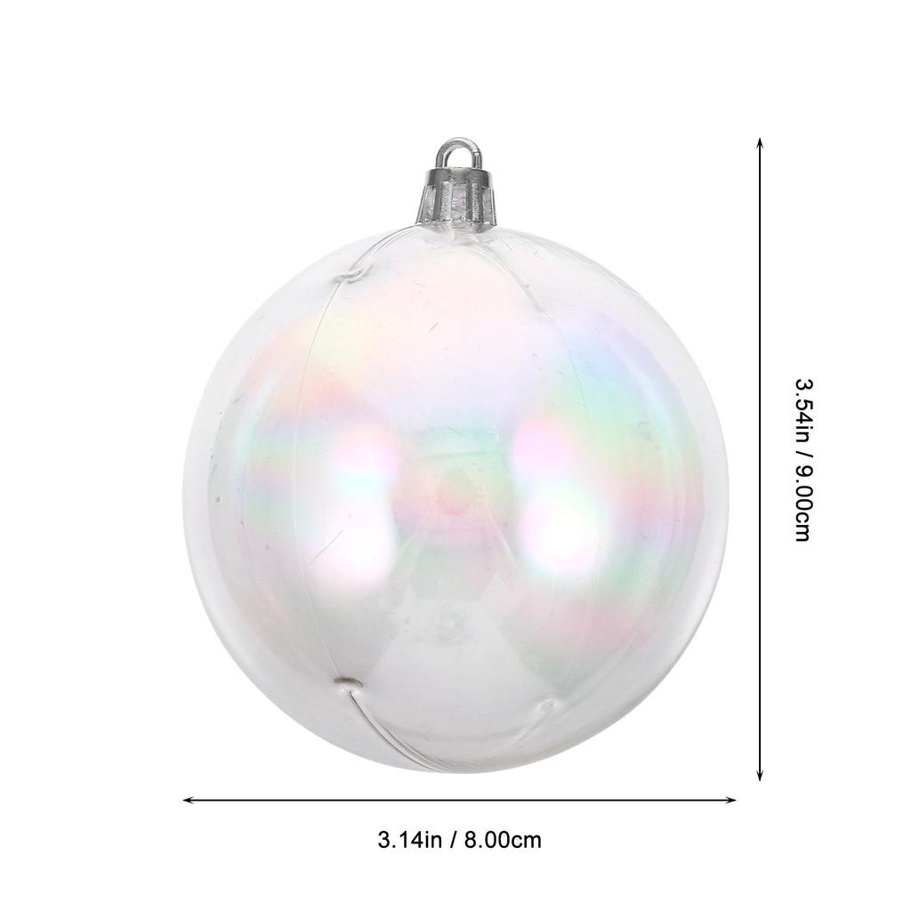 6Pcs Iridescent Christmas Ball Ornaments Hanging Decorations Xmas Tree Decorative Balls Party Supplies Xmas Hanging Decor