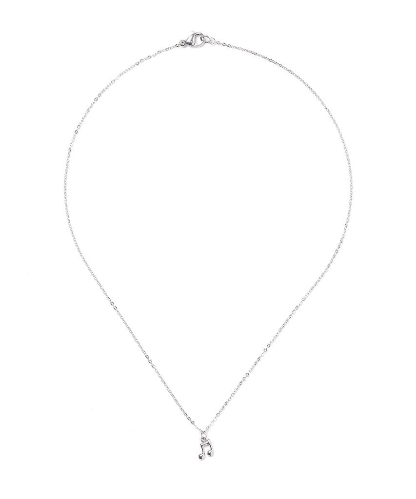 Jbans Classic Happy Rhythm Pendant Slim Chain Necklace (C2601-An1006_Sv)