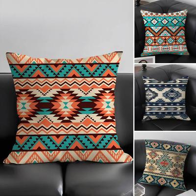 Mode Böhmen Malerei Kissenbezug Plüschstoff Weich Doppelseitig bedruckt Sofa Warm Winter Zuhause Geschenk Kissenbezug