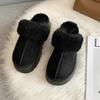 2024 Snow Boots Fur Fur Slippers Female Wearing 2024 New Baotou Flat Half Drag Thick Sole Cotton Shoes Women Boots