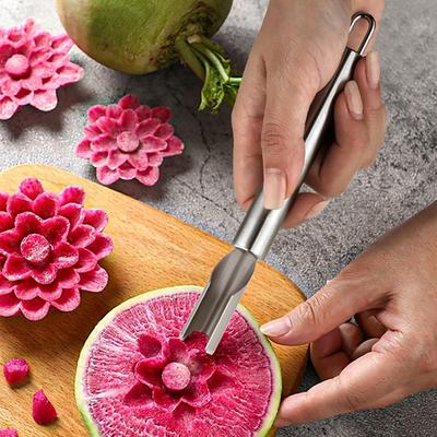1/3Pcs Carving Tool Stainless Steel Carving Knife Fruit And Vegetable Carving Knife Semicircle Water Drop Petal Shape