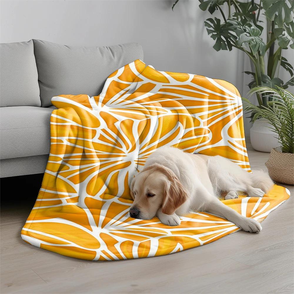 Floral Pattern Blanket Microfiber Flannel Cover Blanket Bedroom Living Room Sofa Soft And Comfortable Home Decoration