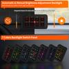 DaierTek 8 Gang Switch Panel Universal Circuit Control Relay System Box with Automatic Dimmable On-Off LED Switch Pod Box For RV