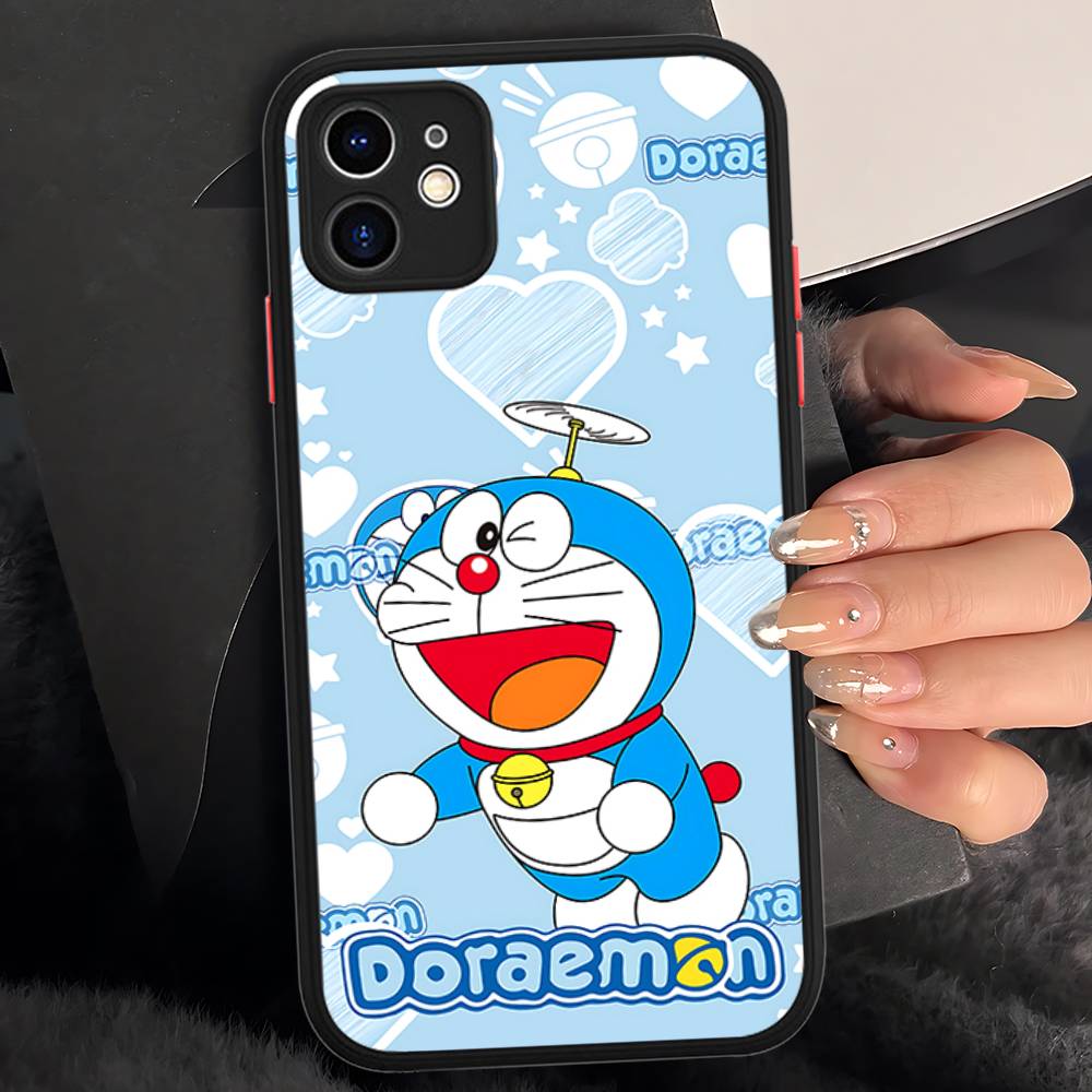 Cartoon D-Doraemons Phone Case For IPhone 11 12 13 14 15 16 Pro Plus X XS MAX Matte Bumper Shockproof Cover