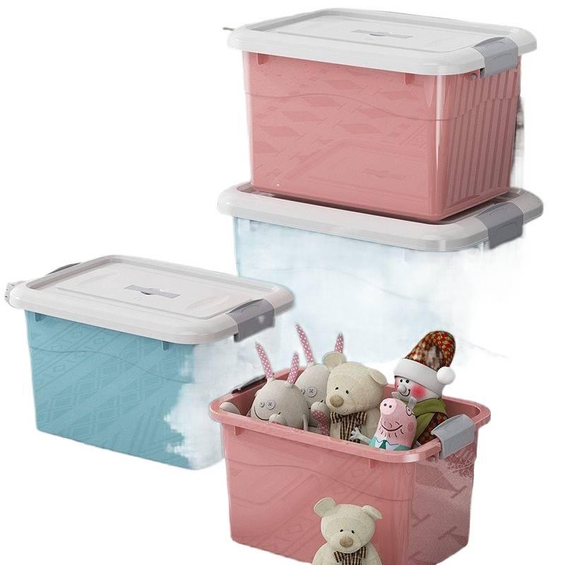 Extra velký plastový úložný box s víkem na oblečení, hračky a organizaci do auta