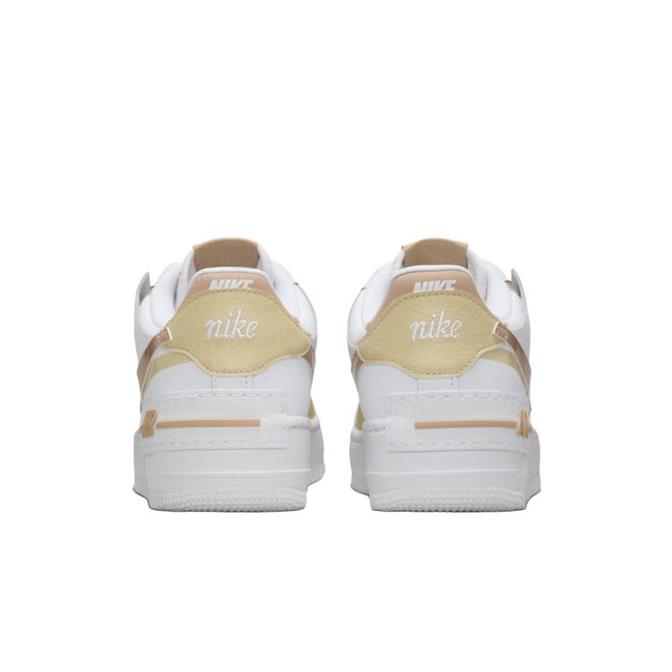 New Nike Air Force 1 Low Shadow White Team Gold Rattan Women's DZ1847-111