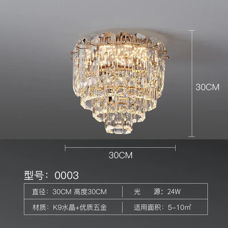 Nordic Luxury Small Crystal Chandelier Ceiling Home Decoration Hallway Aisle Balcony Ceiling Lamp Lustres