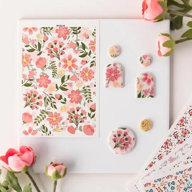 Clay Earrings Transfer Paper Easters Colored Eggs Printing Paper Water Soluble Transfer Decal Clay Transfer Sheets