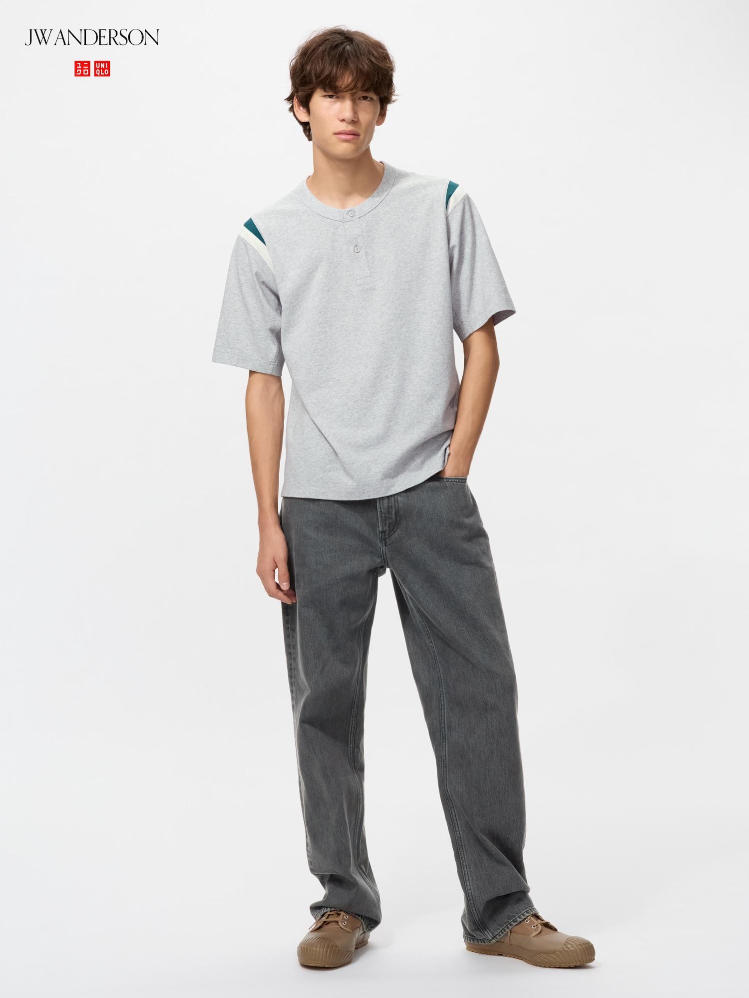 Uniqlo Прямые джинсы удлиненные 07 GRAY/46