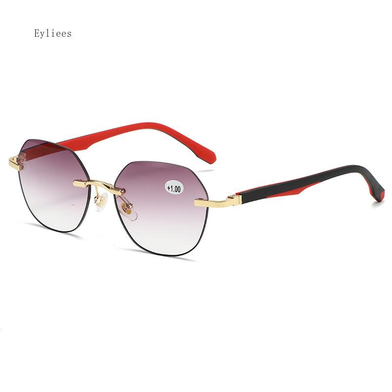 Fashion Ladies Reading Spectacles Anti- Blue-Ray Pc Eye Spectacles Female Luxury Design Double Color Frames Presbyopia Spectacles