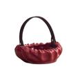 Creative Tray Red Basket Desktop Storage Container Fruit Platter Ceramic Plate Pleated Basket Home Decoration Accessories