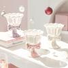 Fantasy Bow Ceramic Ice Cream Dessert Cup High Looking Girl Heart Birthday Gift Souvenir Mug