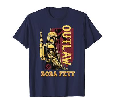 STAR WARS The Book of Boba Fett Outlaw Epic Retro Portrait T-Shirt